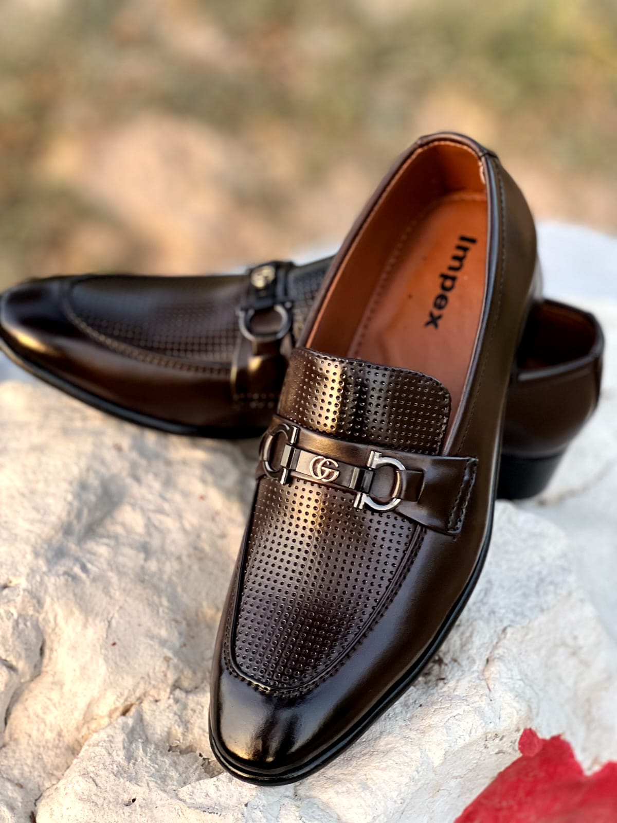 sheet sole premium cherry leather embossed