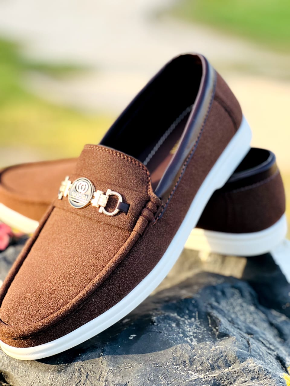 LORO PIANA suede leather