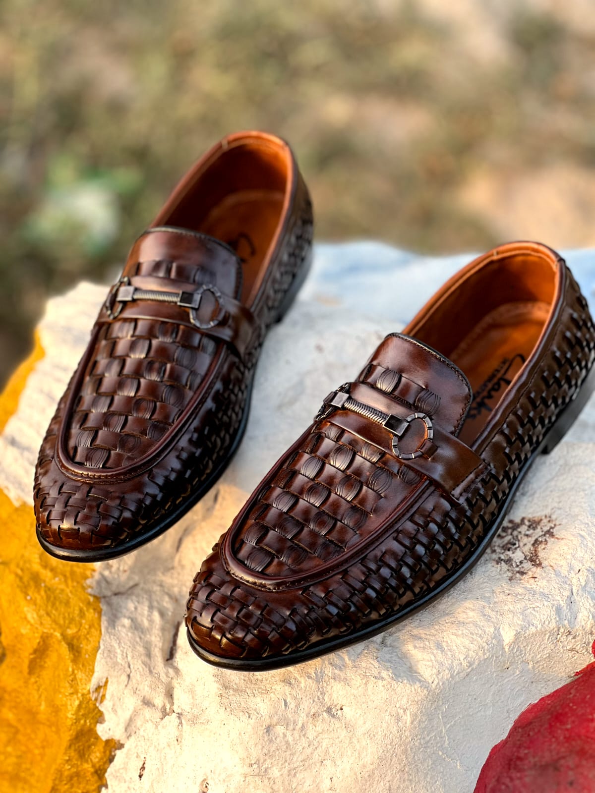 sheet sole premium chari leather woven style