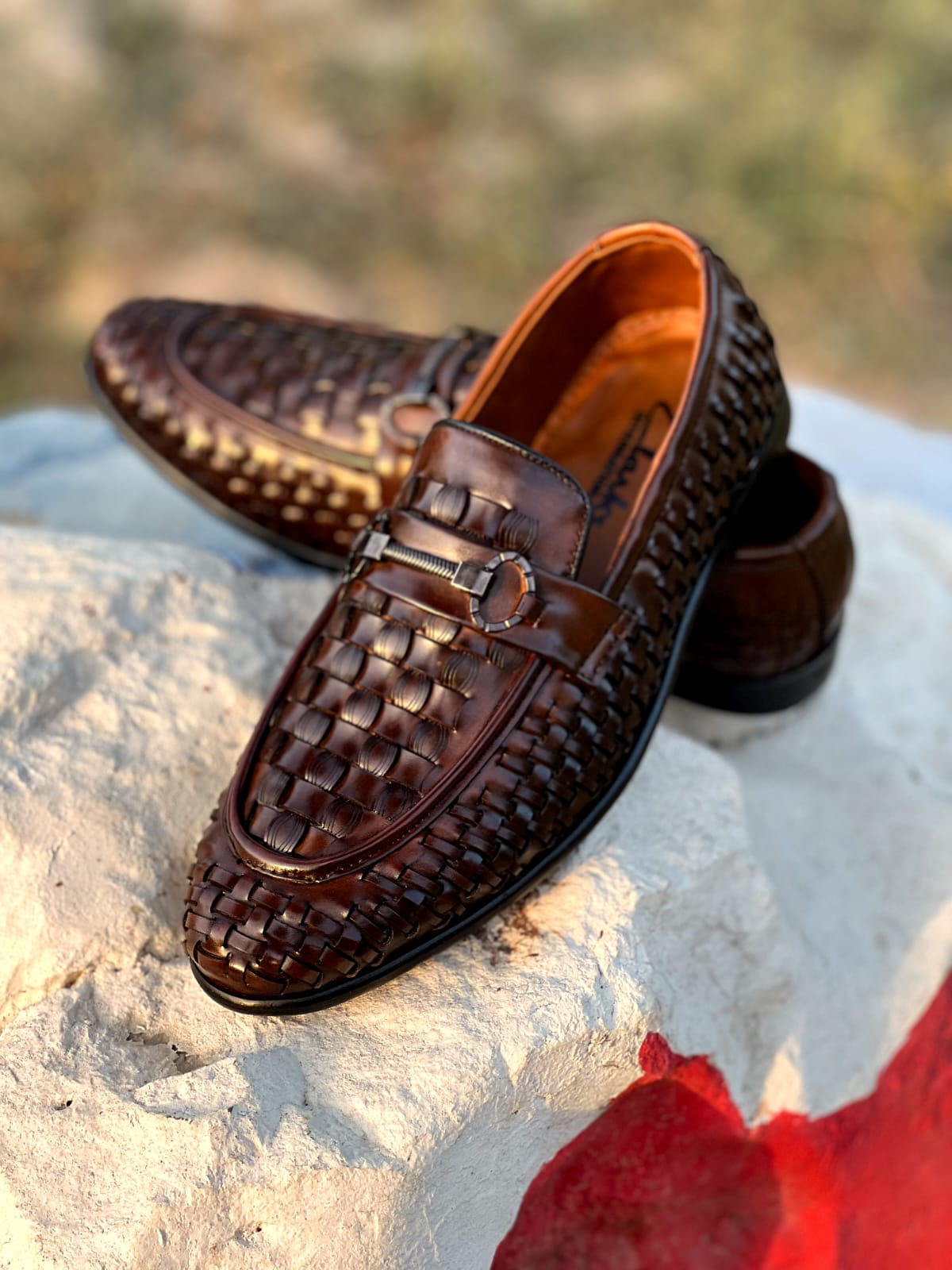 sheet sole premium chari leather woven style