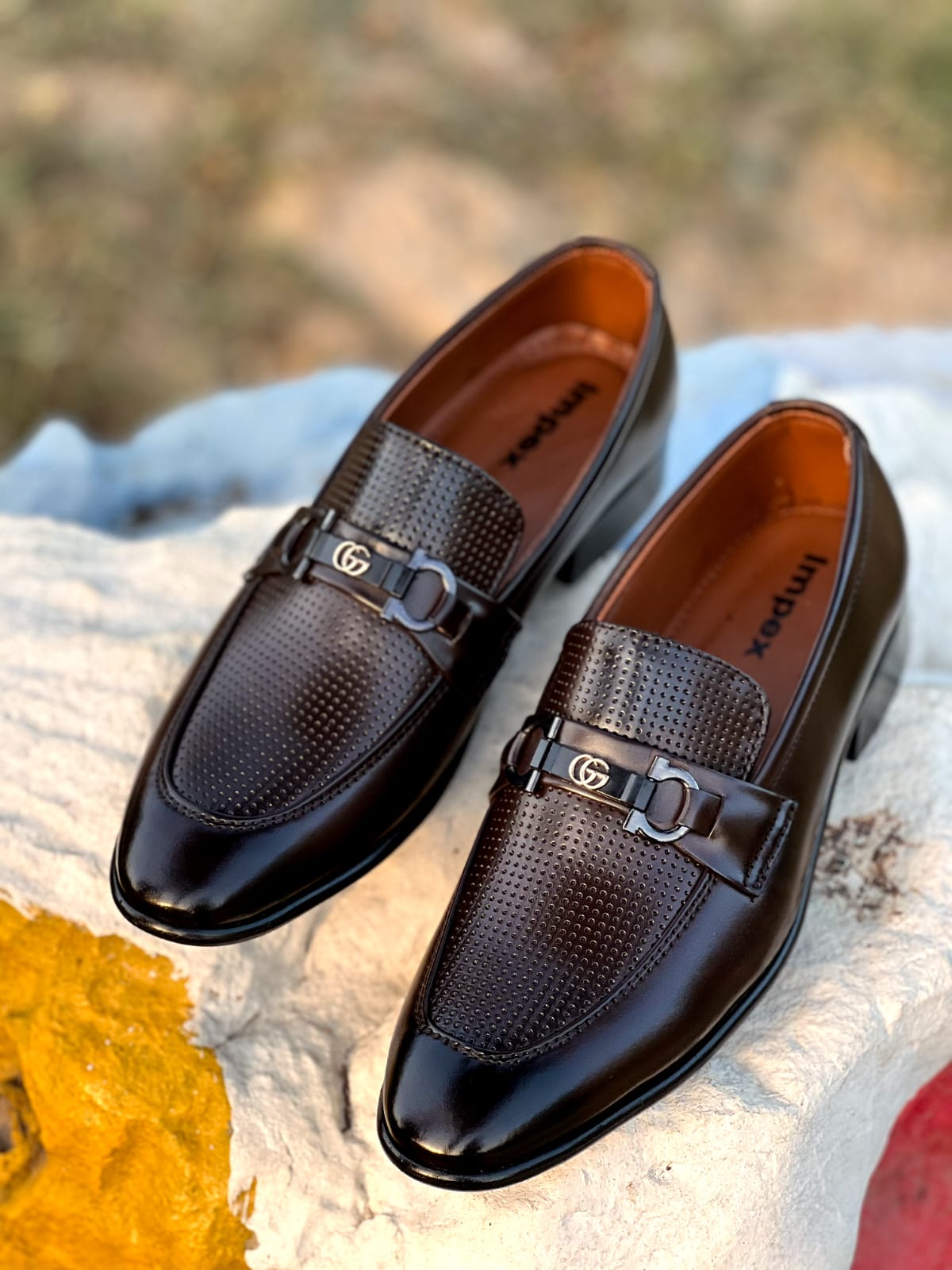 sheet sole premium cherry leather embossed
