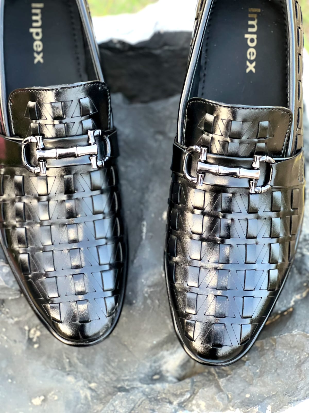 sheet sole premium cherry leather woven style