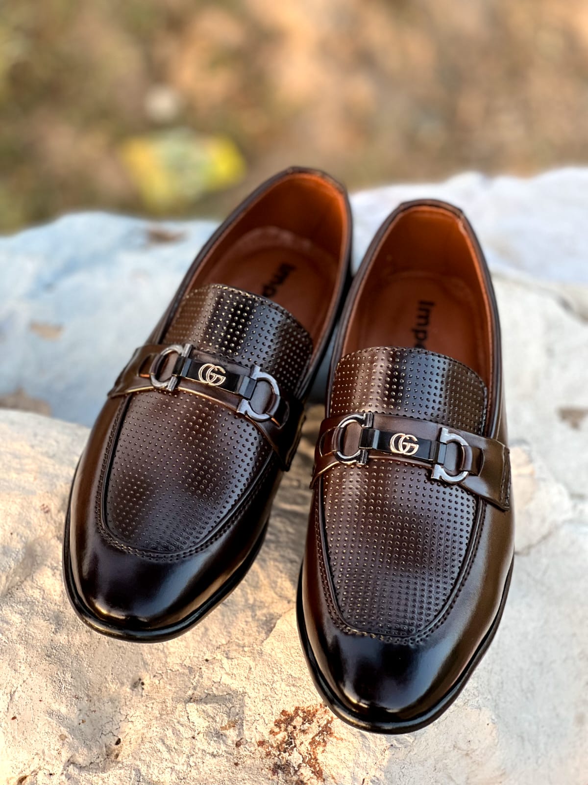 sheet sole premium cherry leather embossed