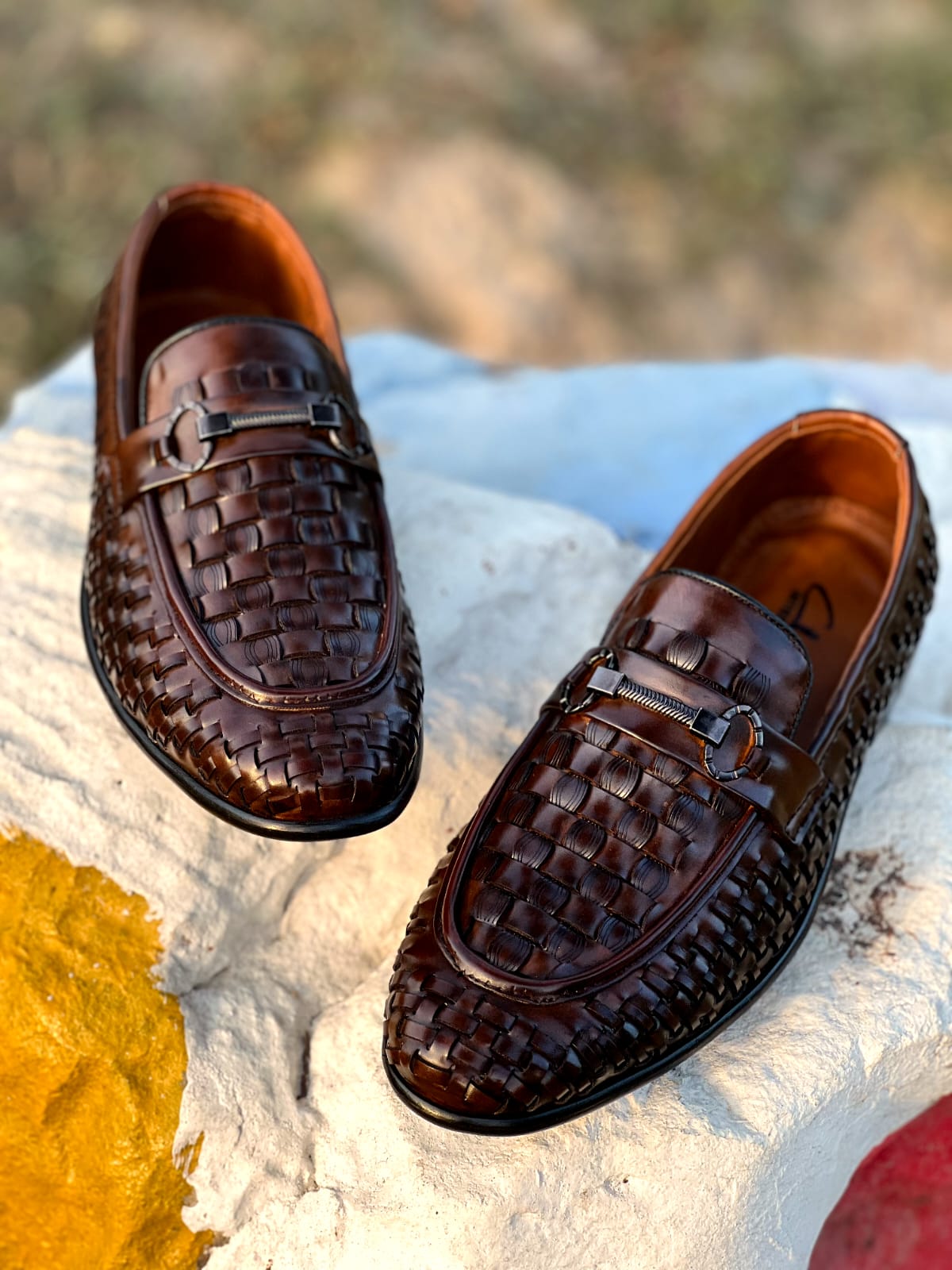 sheet sole premium chari leather woven style