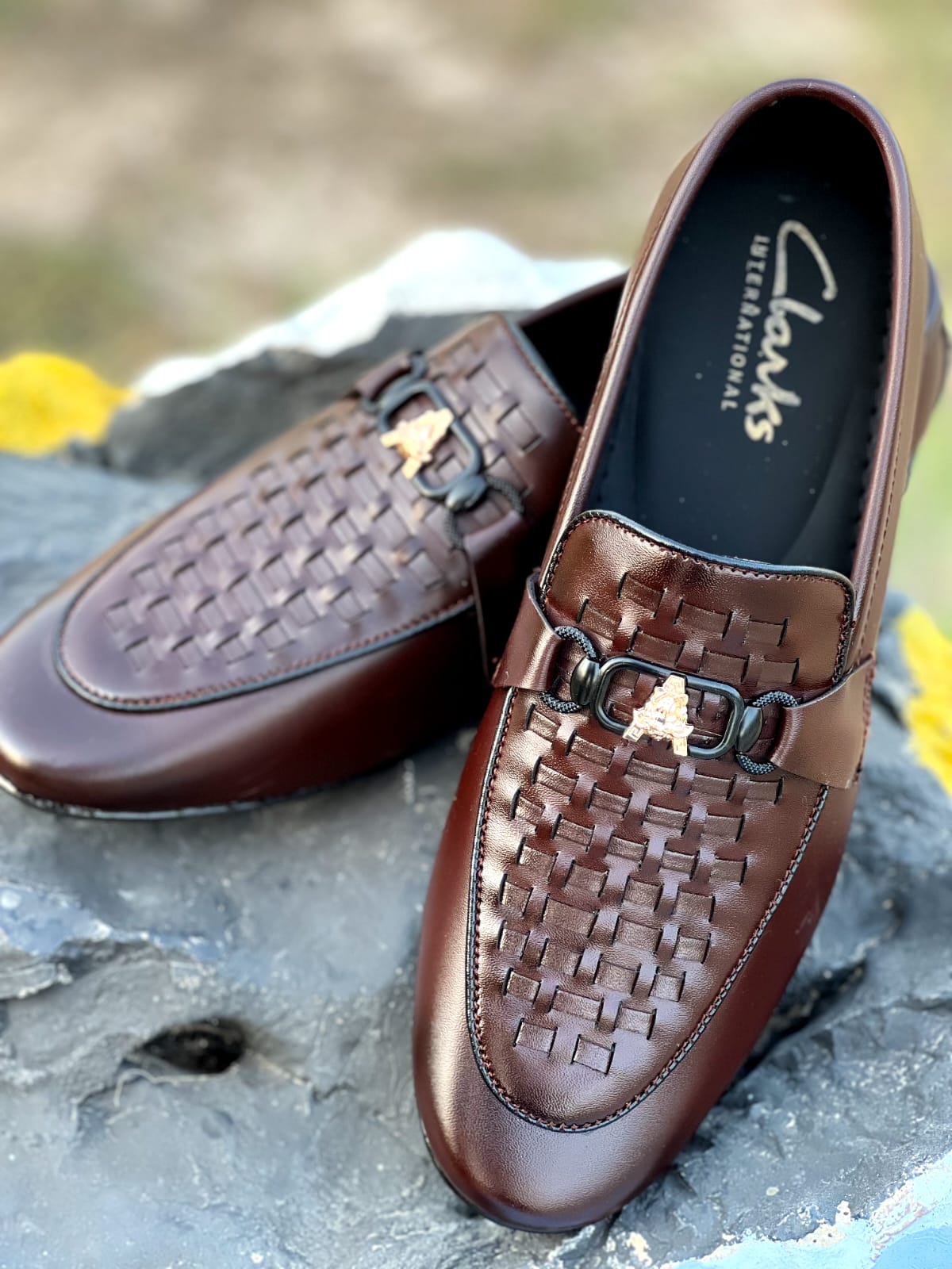Brown Logo sole 1.8 woven Style shoes