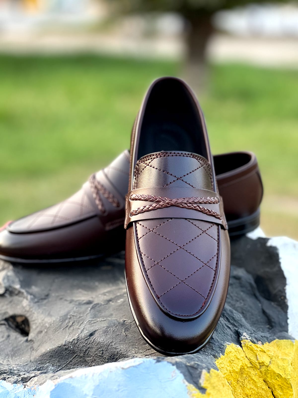 Brown Logo 1.8 stitched style